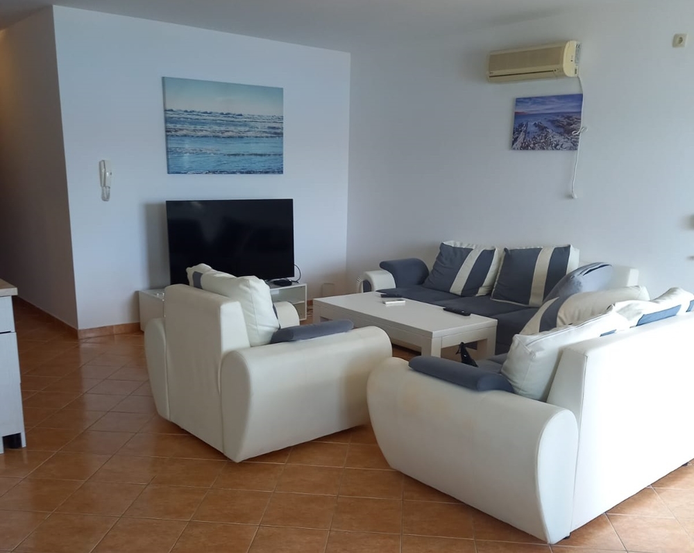 Living area of ​​apartment A2022, which is for sale on the island of Ciovo, Croatia.