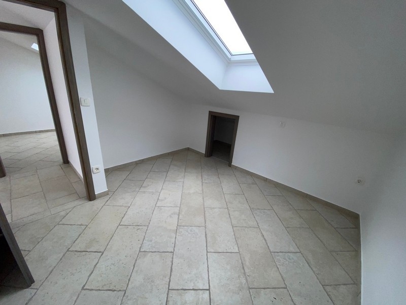 View from the bedroom to the terrace and the sea.