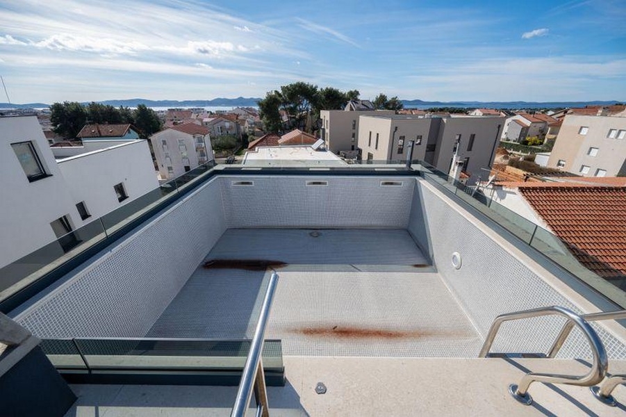 Community pool on the roof of the residential complex