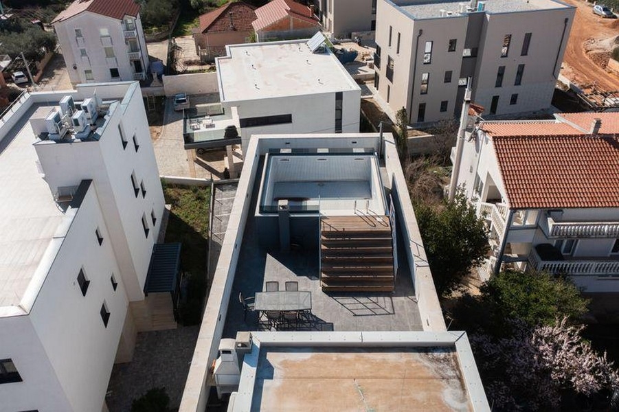 Aerial view of the new residential complex in Zadar