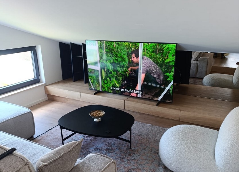 An elevator leads directly to the upper floor of apartment A2806, which is for sale in Croatia by the sea.