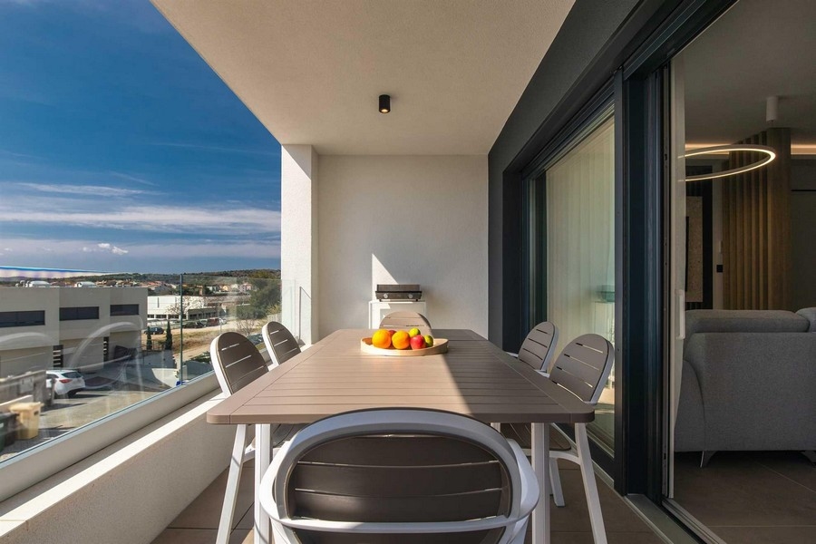 Terrace on the upper floor.