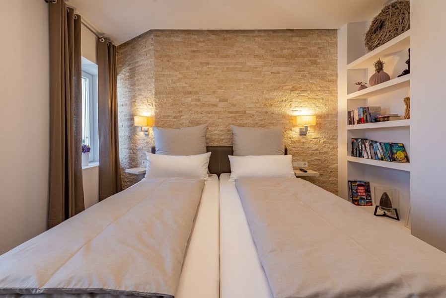 Bedroom with double bed.