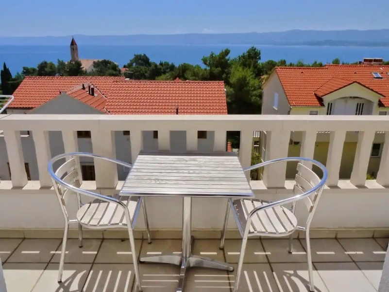 Panoramic sea view of apartment A299 for sale in Croatia in place Bol on island Brac.