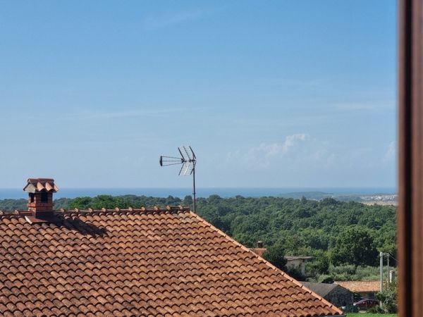 Sea view of apartment A3055, offered for sale in Istria. Panorama Scouting A3055.