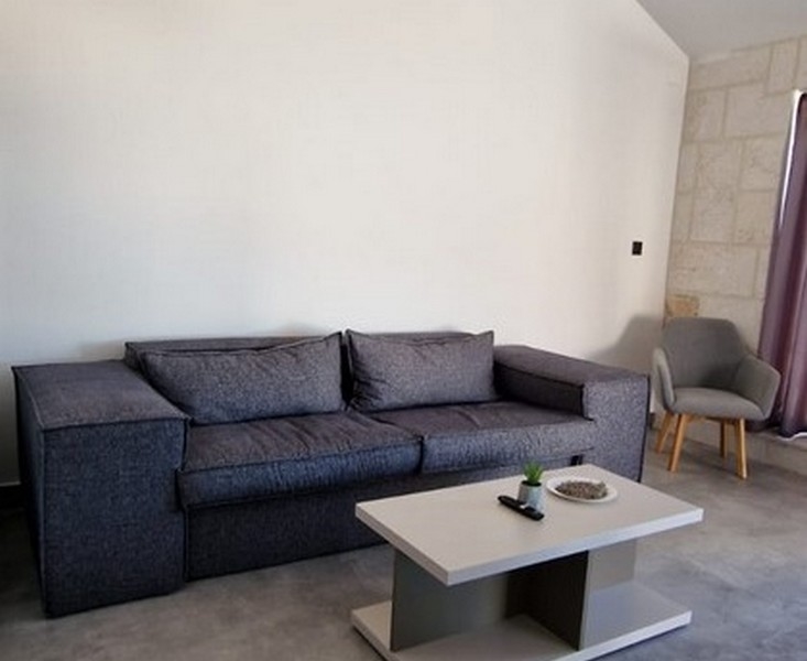 Couch in the living room.