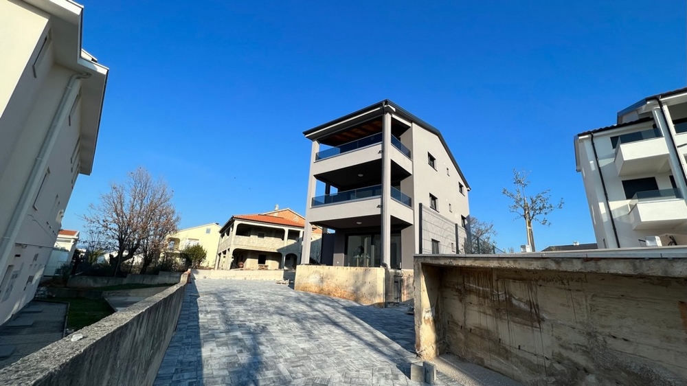 Paved access to the new build, a feature of the high-quality property on Krk Island.