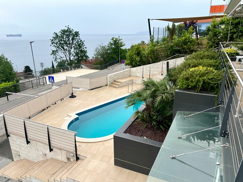 Buy an apartment with pool and sea view in Opatija, Croatia.