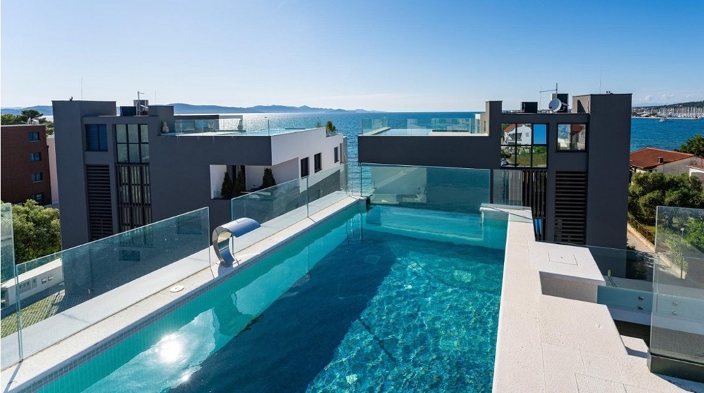 Luxury real estate Croatia - Penthouse with rooftop pool for sale in Croatia.