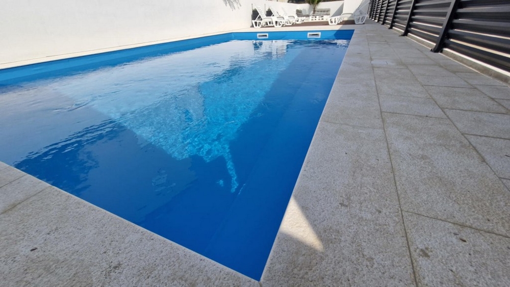 Swimming pool of property A3412 in Croatia on the island of Pag.