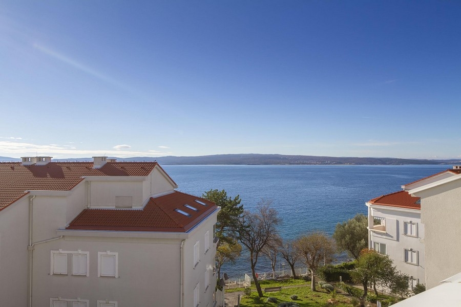 Sea view from apartment A3496, sold in Selce near Crikvenica.