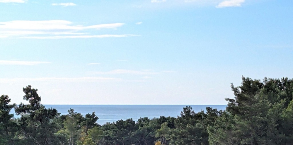 View of the sea from the roof terrace of property A3536 in Istria.