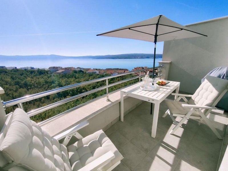 Sea view of the apartment A3548, which is for sale in Crikvenica.