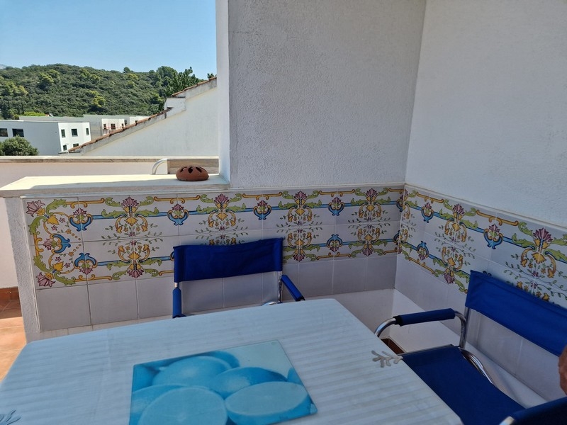 Terrace of the apartment with a view of the surrounding landscape