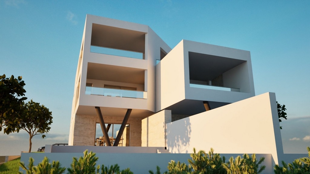 Visualization of the finished new building with penthouse in Vodice - A3577.