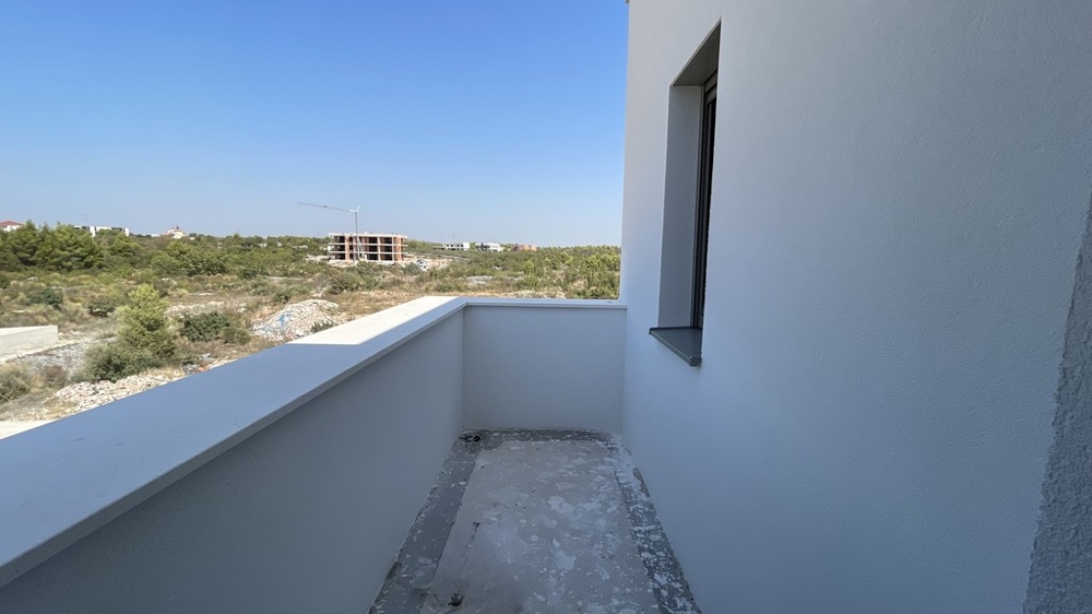 Balcony on the bedroom of the penthouse A3577 in Vodice, shell condition.