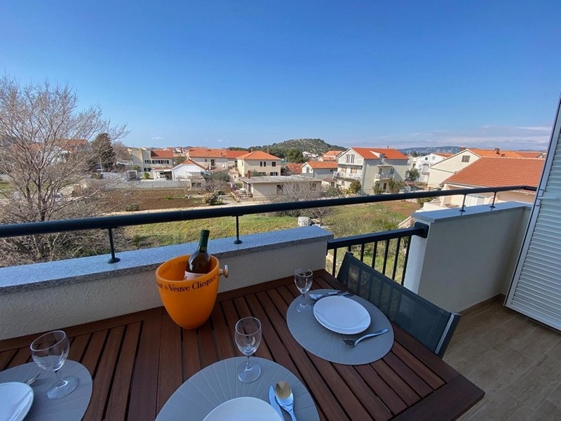 View from the balcony of the apartment A3639 - for sale on Murter in Croatia.
