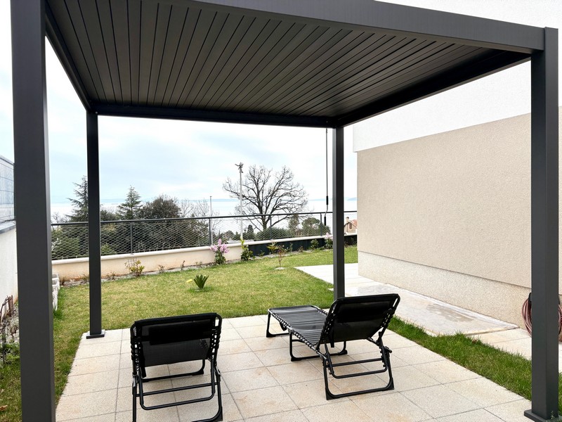 Covered terrace of the property A3673 in Opatija, Croatia.