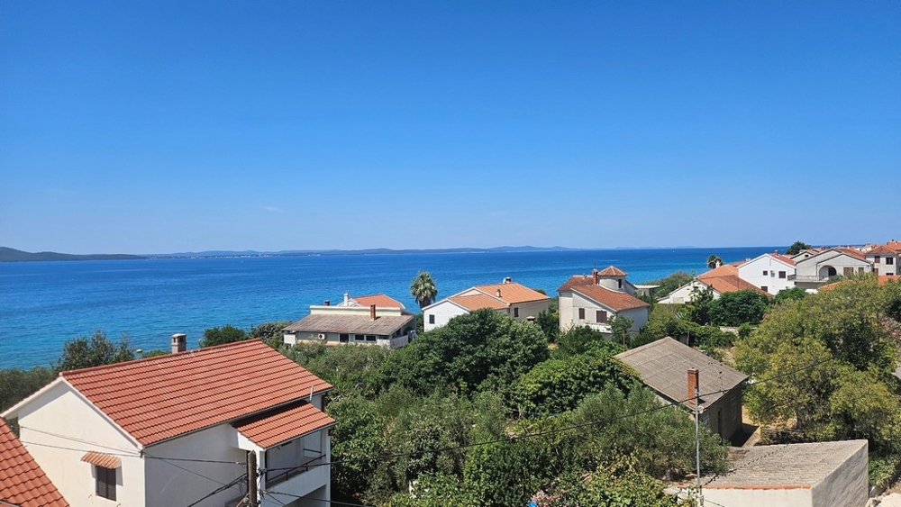 Sea view of the apartments A3682 in Diklo near Zadar.