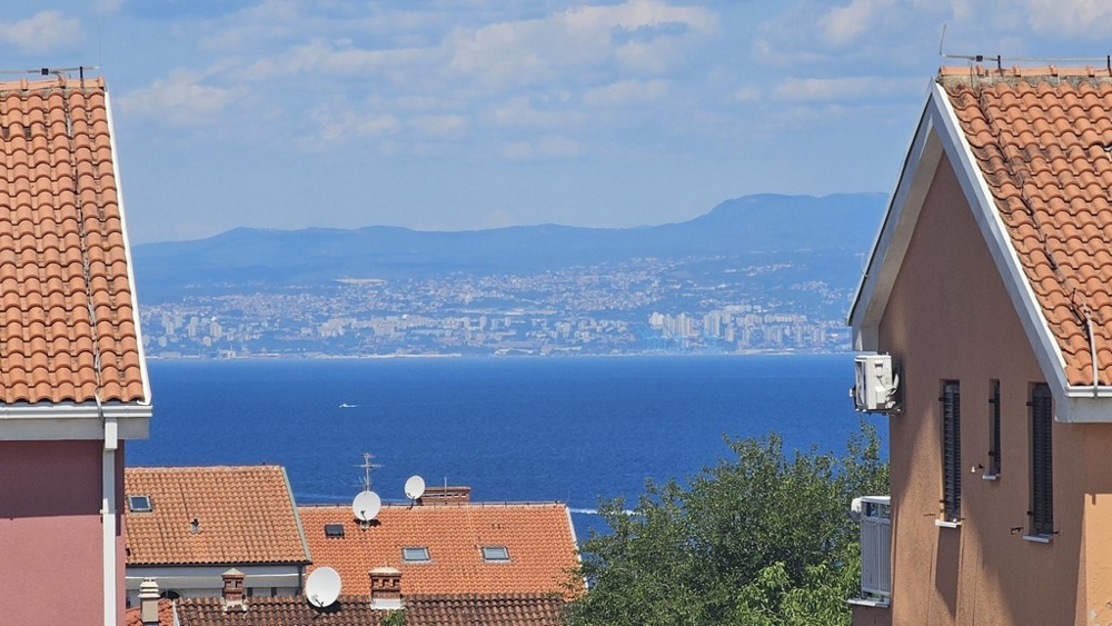 Sea view of the new apartment A3698 in Malinska on Krk.