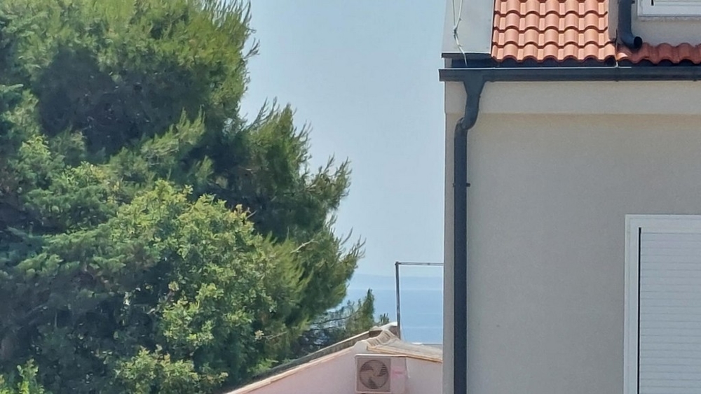 View to the sea from the apartment A3709 in Gajac, Croatia.