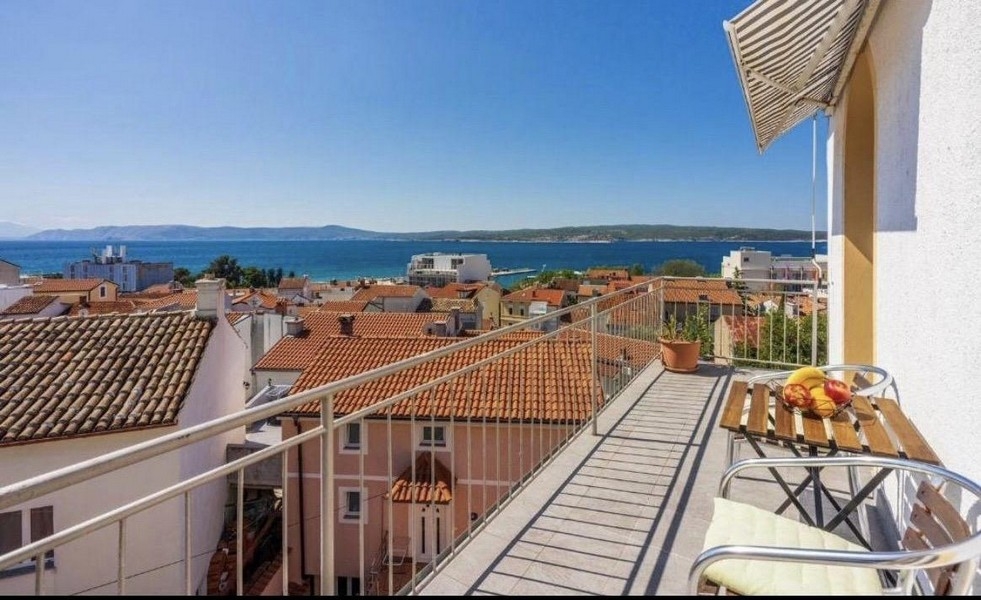 Apartment with city and sea views in Crikvenica, Croatia.