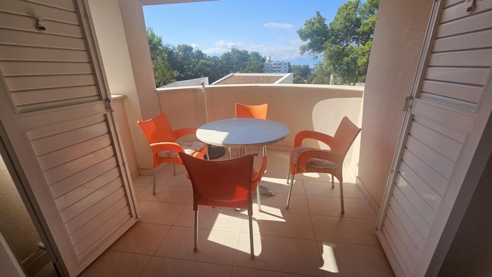 Balcony of the property A3744 on the island of Krk in Croatia.