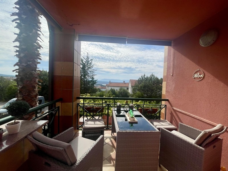 Real estate island of Krk - apartment with a partial sea view.