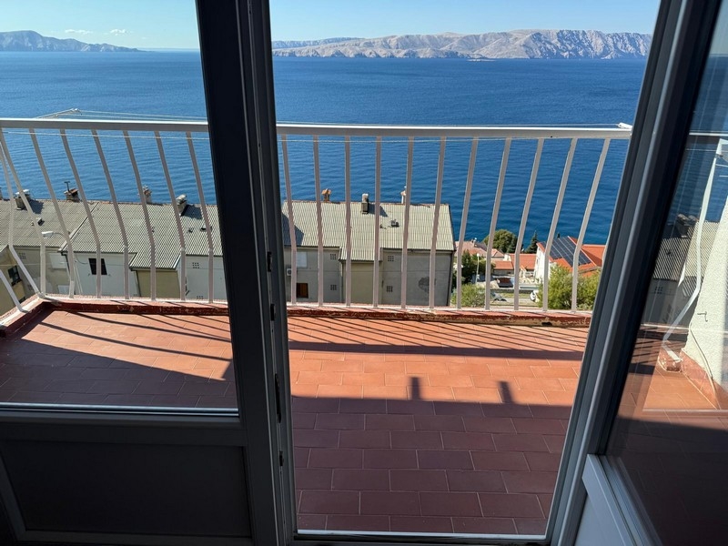 Balcony with sea view - apartment A3769 in Senj, Croatia.