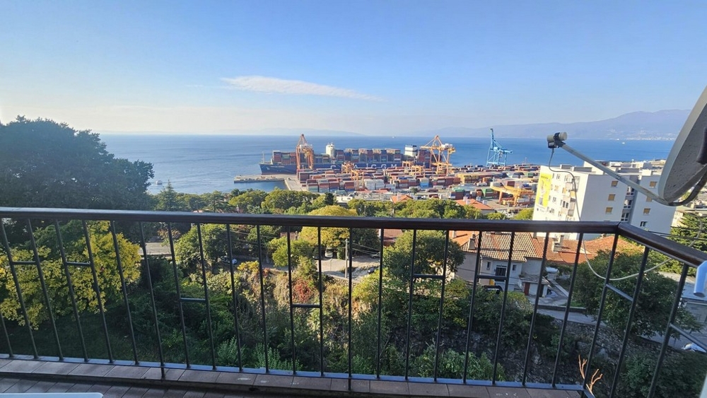 Apartment with beautiful views of the harbor and sea for sale in Croatia.