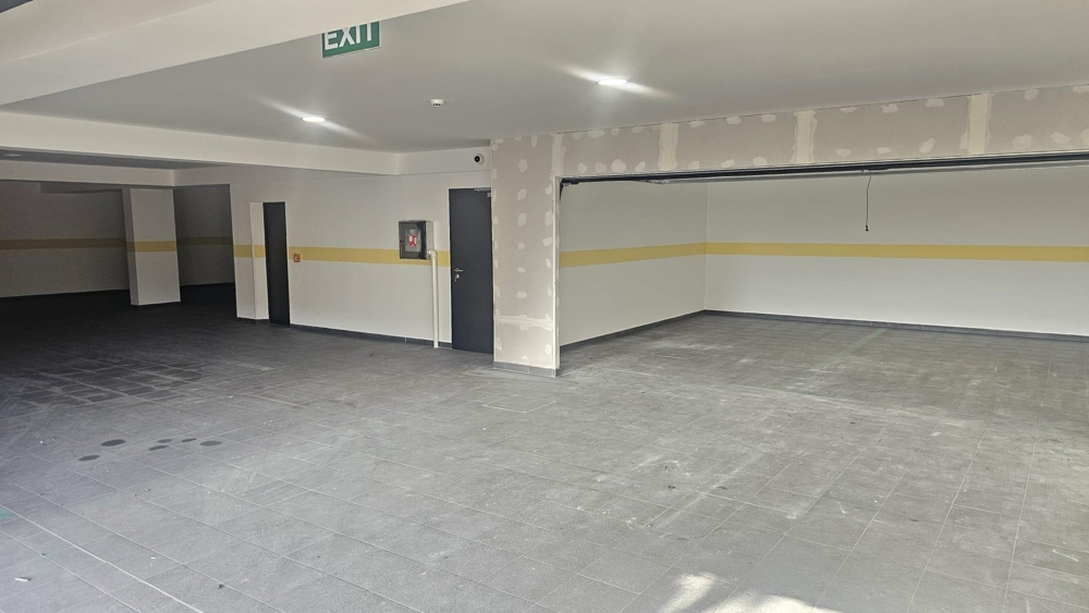 Underground car park with parking spaces