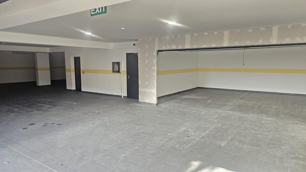 Underground car park with parking spaces