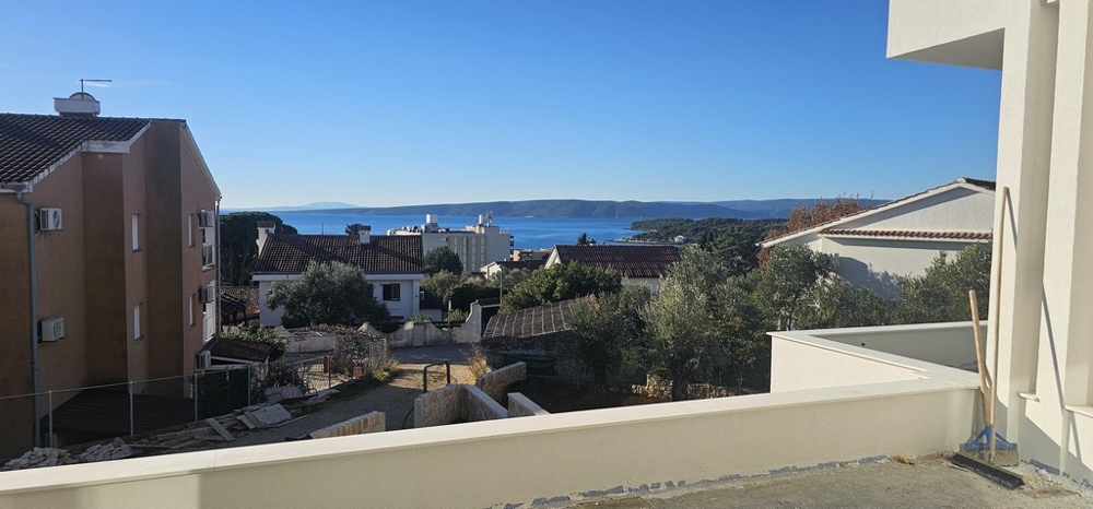 Panoramic sea view from terrace overlooking Krk