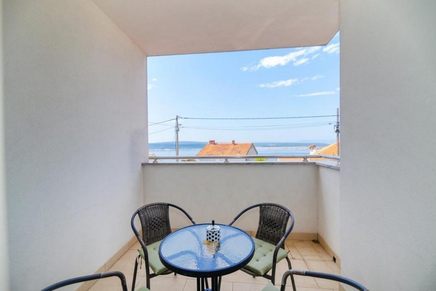 Balcony with seating and sea views