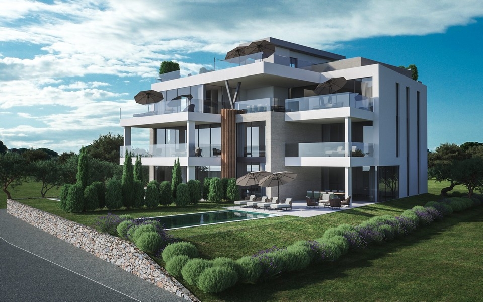 Newly built apartments for sale in Sukosan, Croatia.