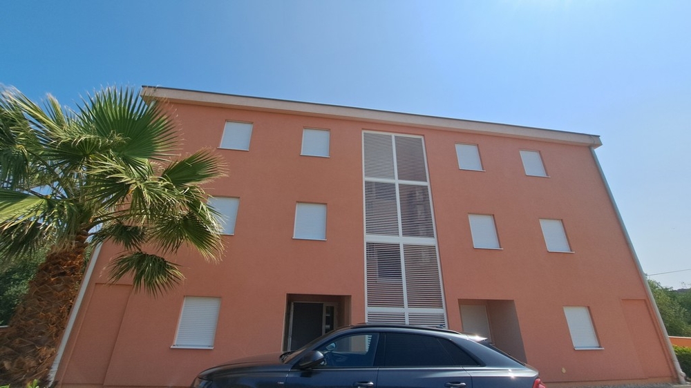 Apartment building exterior view