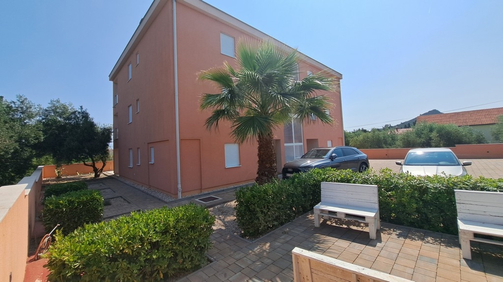 Outdoor area with parking spaces