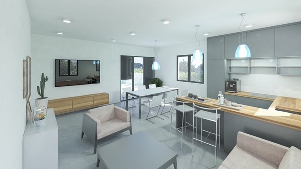 Modern kitchen - 3D visualization