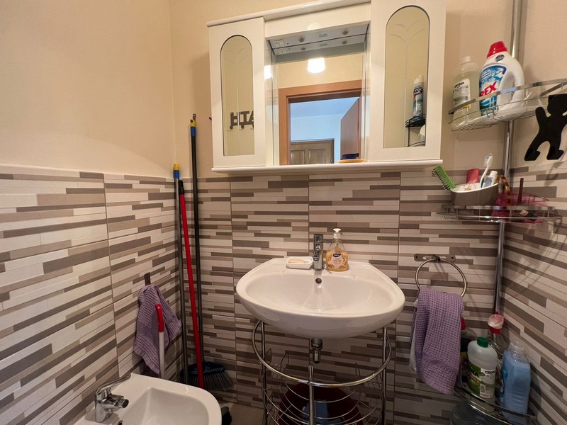 Bathroom with sink and bidet