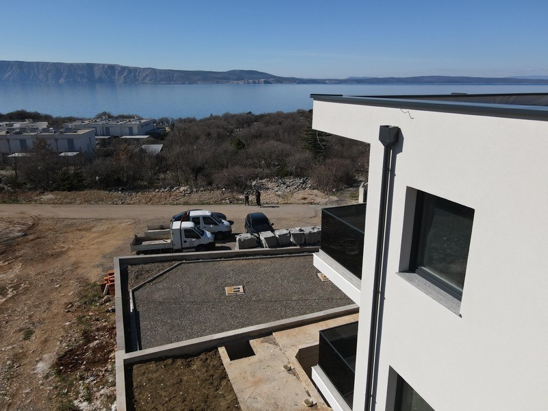 Sea view of property A3883 for sale near Novi Vinodolski in Croatia.