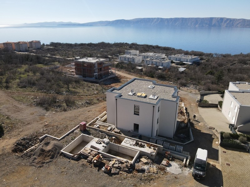 Panoramic view of the sea and new development area near Smokvica Krmpotska