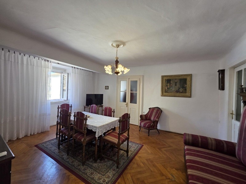 Living room with seating area and dining area