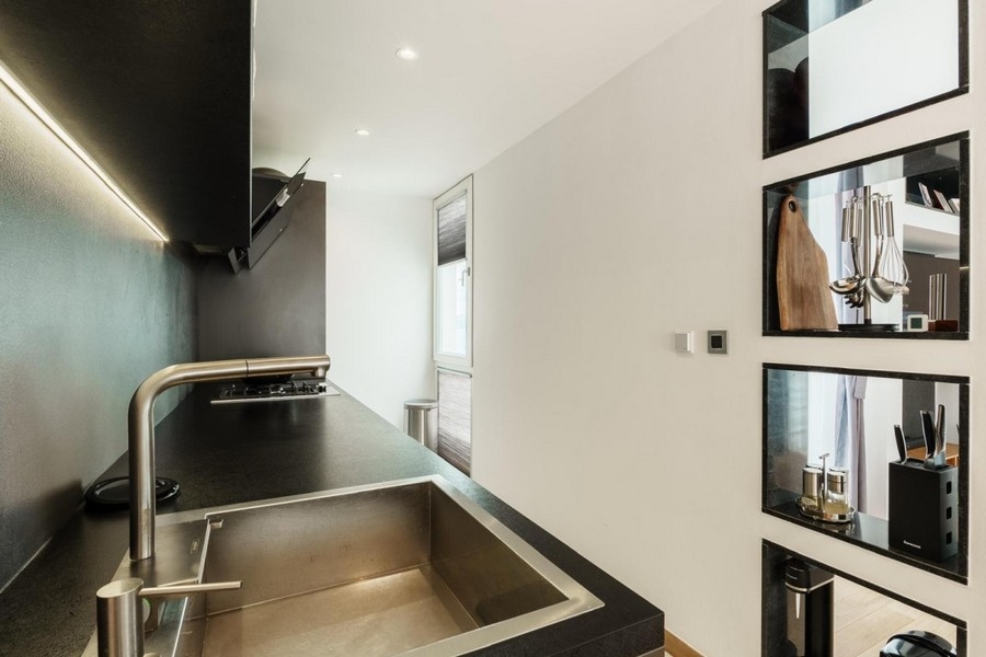 Modern kitchen with work surface