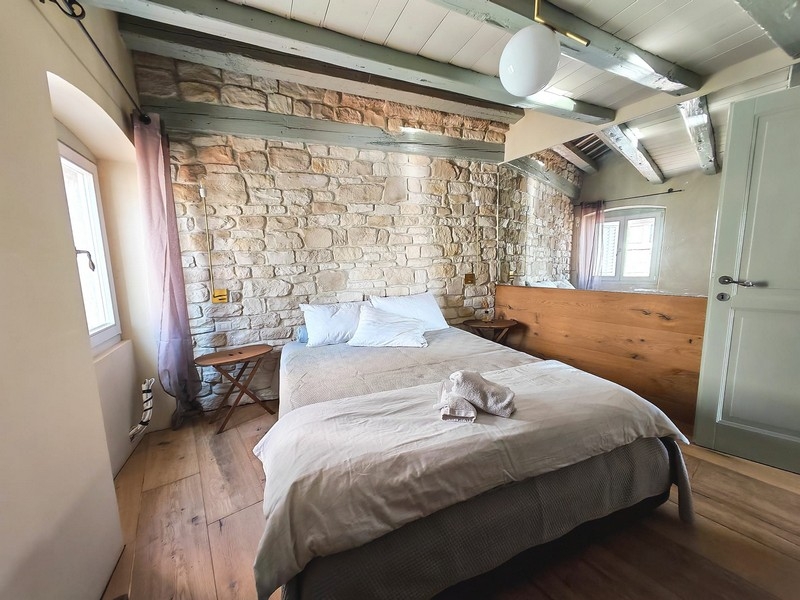 Cozy bedroom of apartment A3892 in Rovinj, Istria.