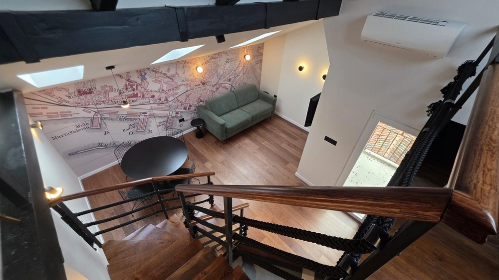 View from the gallery to the living area