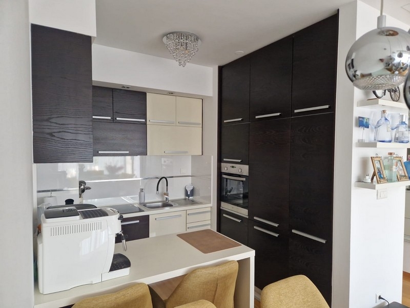 Modern kitchen with built-in appliances