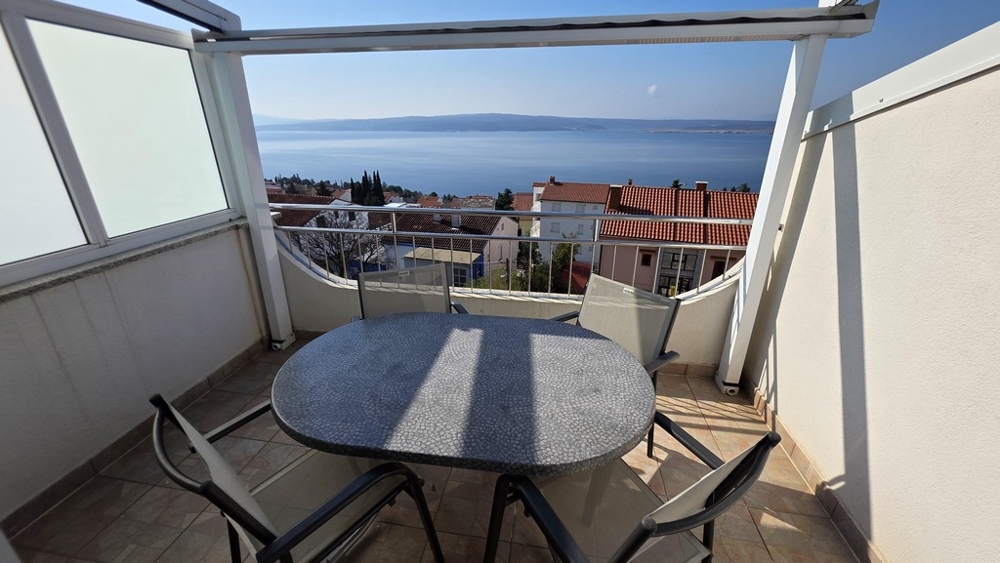 Sea view from the balcony of property A3902 in Dramalj, Crikvenica.
