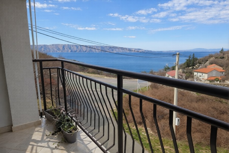 Sea view from apartment A3906, which is for sale at Senj.