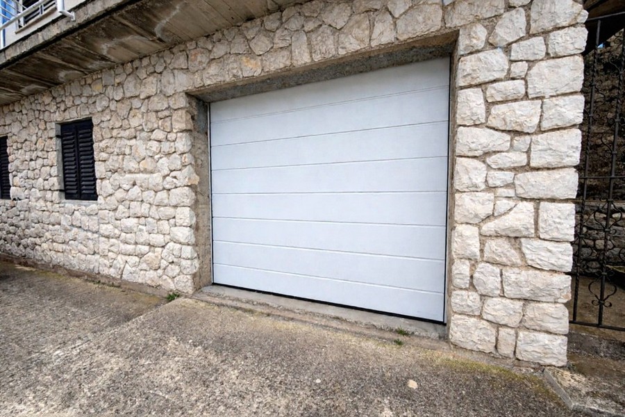 Garage with electric gate