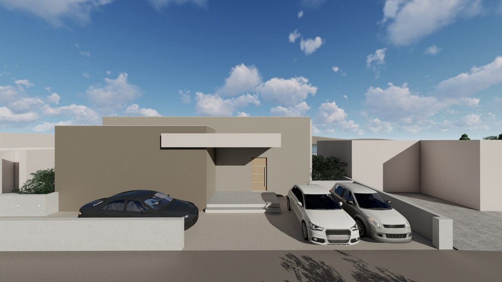 Access, entrance area and parking spaces of the property